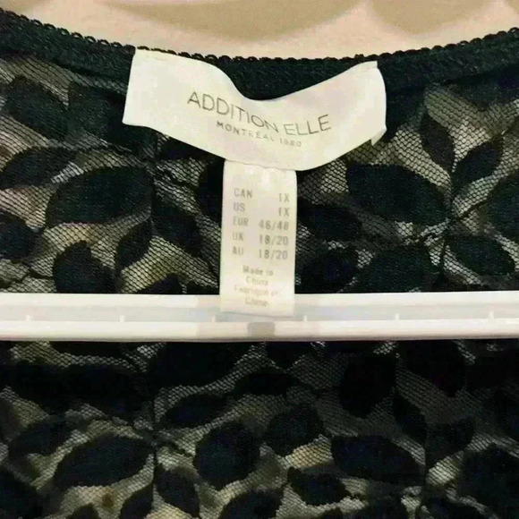 Semi transparent sheer body suit by addition Elle size 1X US16 - Picture 3 of 4